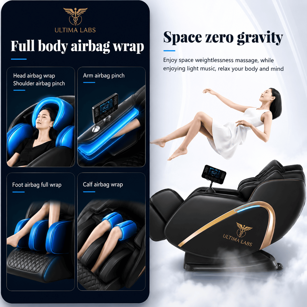 Ultima Labs Massage Chair — Zero Gravity Mode