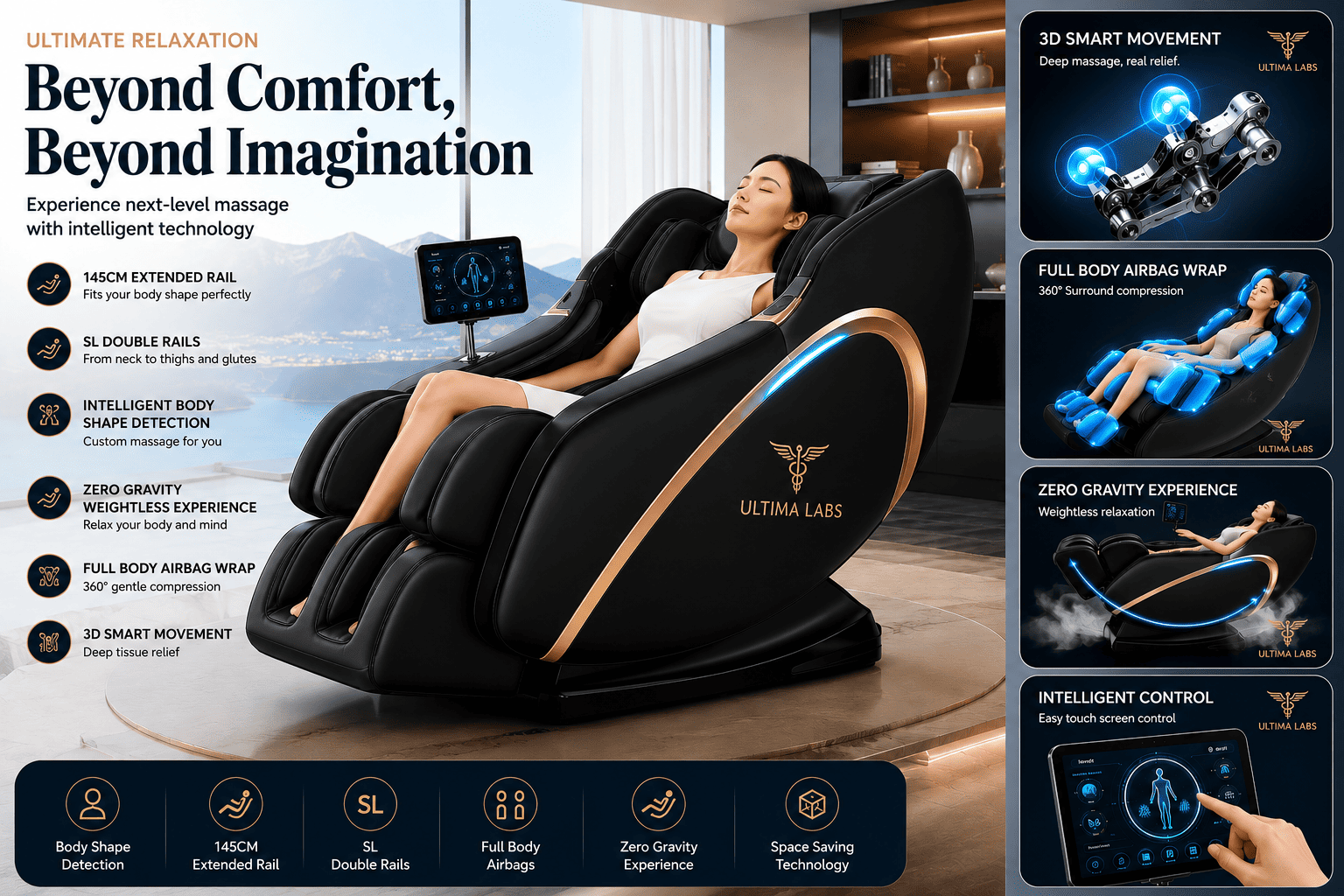 Ultima Labs Massage Chair — Smart Control